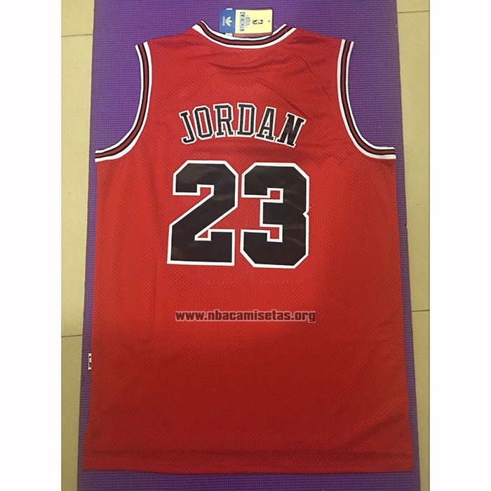 Camiseta Chicago Bulls Michael Jordan NO 23 Hardwood Classics Throwback 1997-1998 Rojo